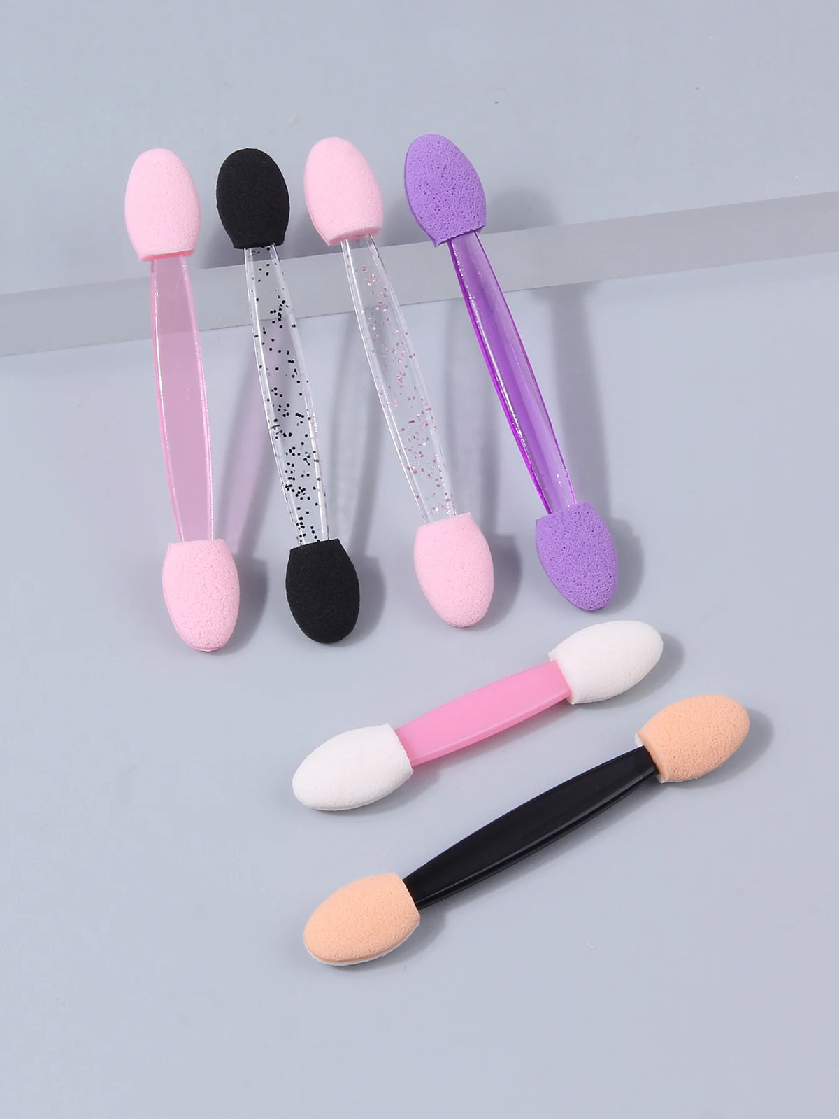 Wholesale 50Pcs Disposable Eyeshadow Brush Portable Double End Sponge Eye Shadow Applicators