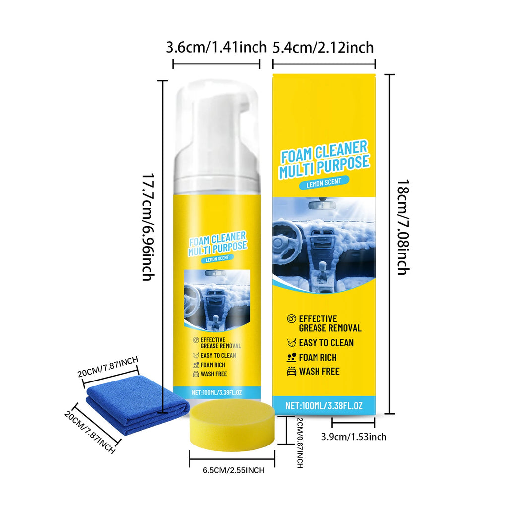 Quick Car Leather Restoring Liquid Long Service Life Quick Cleaner with Sponge and Towel for All Kinds of Car Type