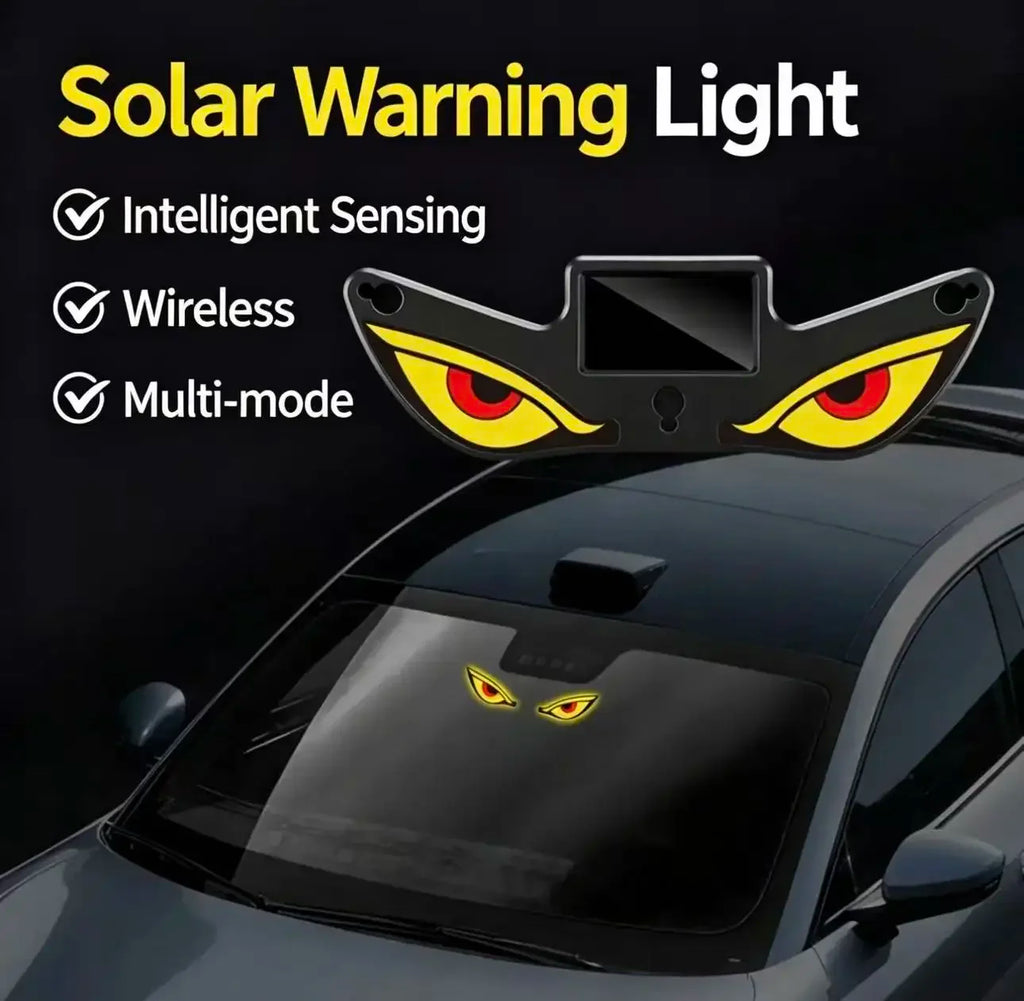 Solar Powered Car Neon Light Wireless Cool DEMON EYE Led Ambient Light Suction Cup USB Rechargeable Atmosphere Breathing Lamp