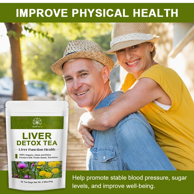 100% Liver Detox Drink Contains Natural Plants Milk Thistle and Dandelion