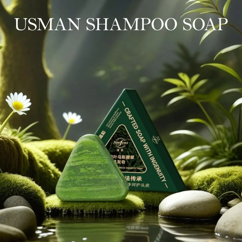 Usman Grass Shampoo Soap Cypress Leaf Polygonatum Herbal