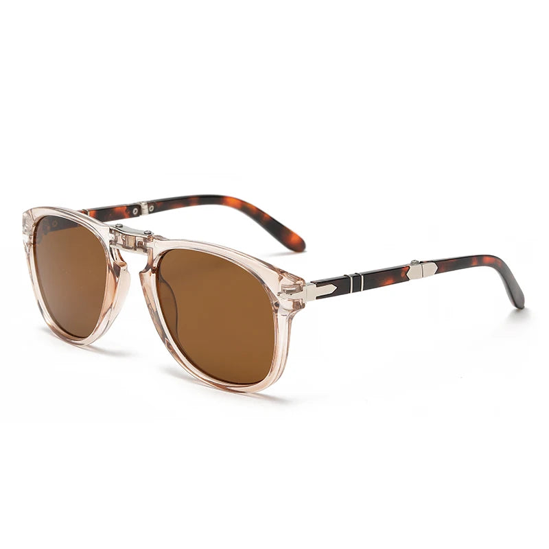 Popular Luxury Designer Folding Pilot Fashion Retro Extra-large Frame Women's Sunglasses UV400 High Quality