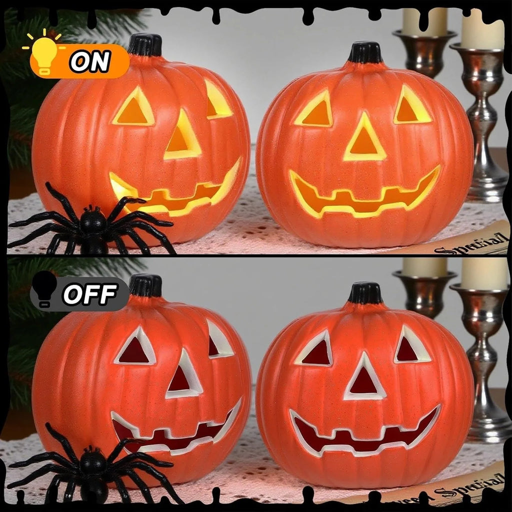 Halloween Light up Pumpkin Vintage Plastic Pumpkin