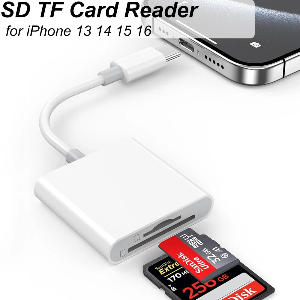 2 in 1 OTG Type C Card Reader USB Flash Drive SD TF Cardreader
