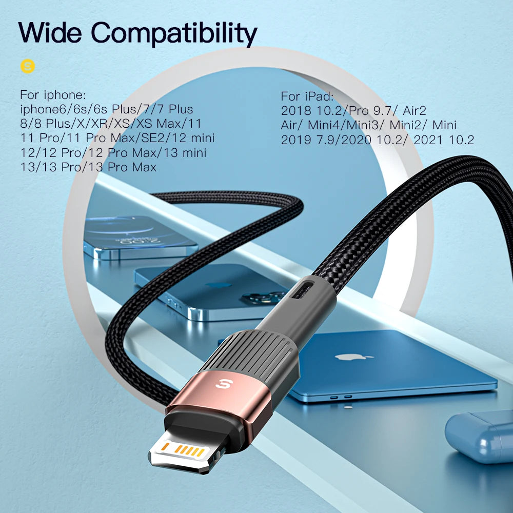 Essager USB Cable For Iphone14 13 12 11 Pro Max Xs Xr X SE 8 7 6 Plus