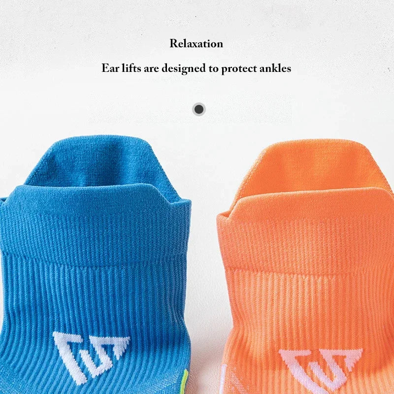 WRELS 1/2/3 Pairs Athletic Running Socks Moisture Wicking Cotton