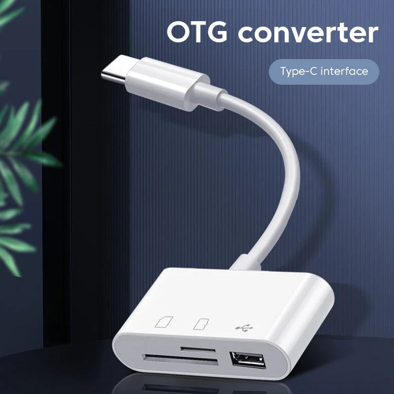 3 in 1 Type C Card Reader Adapter OTG TF SD Card Reader