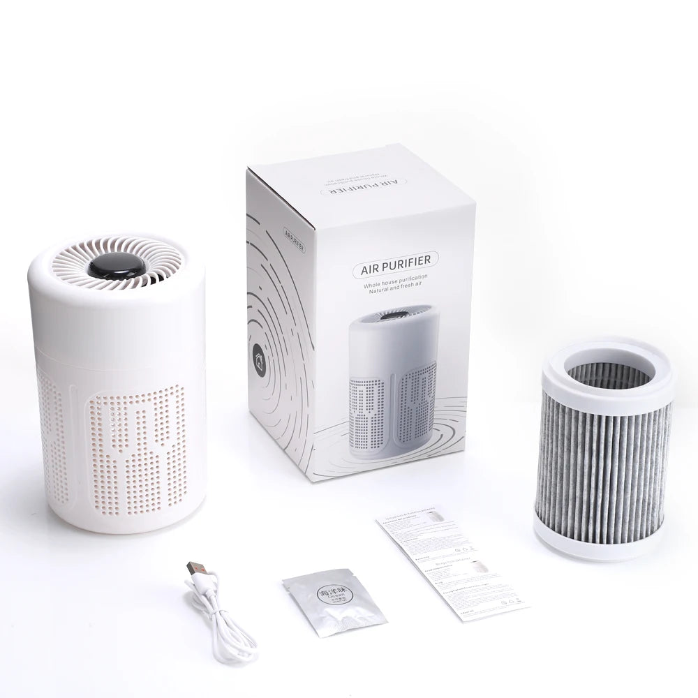 Air Purifier Smoke Odor Negative Ion Generator USB Portable