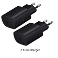 25W USB C Fast Wall Charger with USB C to Type C Fast Charging Cable For IPhone 15 16 Samsu Galax S25 24 S23 S22 S21 S20 Note 10