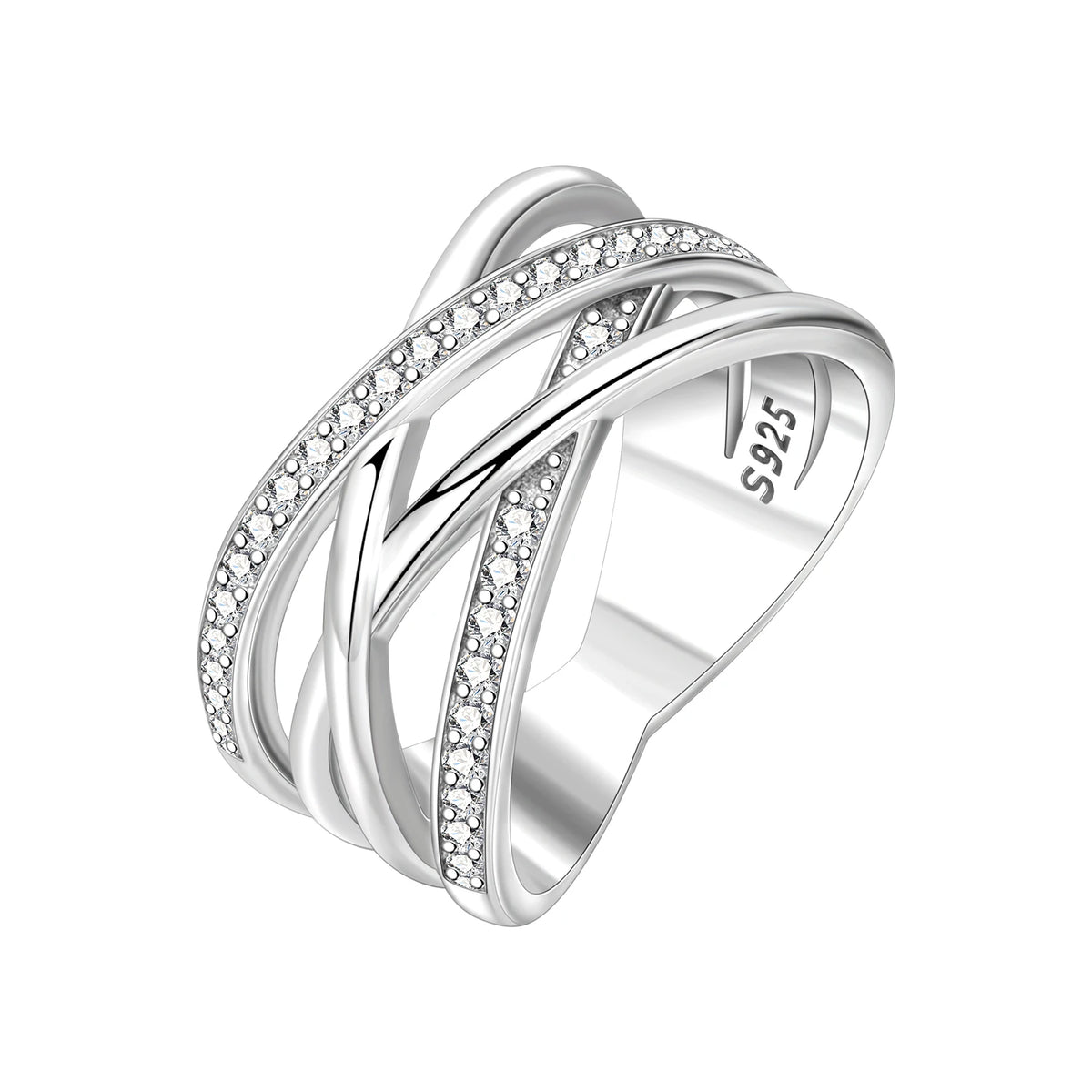 PANPOKI S925 Sterling Silver Flower Butterfly Insect Closed Ring