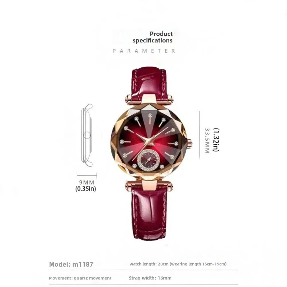 Trendy Luxury Women's Wristwatch Elegant Inlaid Diamond