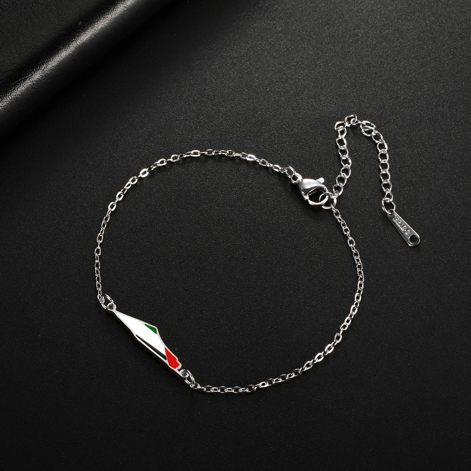 COOLTIME Palestine Map Charm Women Bracelets Stainless Steel Adjustable Double Layer Men Geography Bracelet jewelry Wholesale