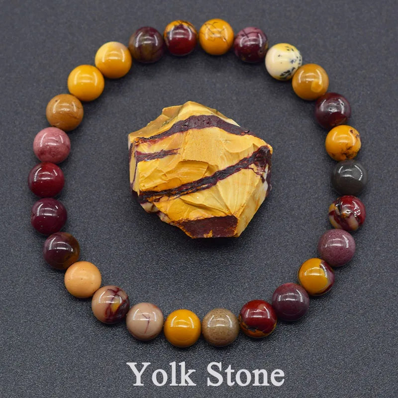 Original Reiki Blue Apatite Beads Bracelet Men Women Natural Lapis Lazuli Amethyst Yellow Tiger Eye Stone Beads Bracelet Jewelry