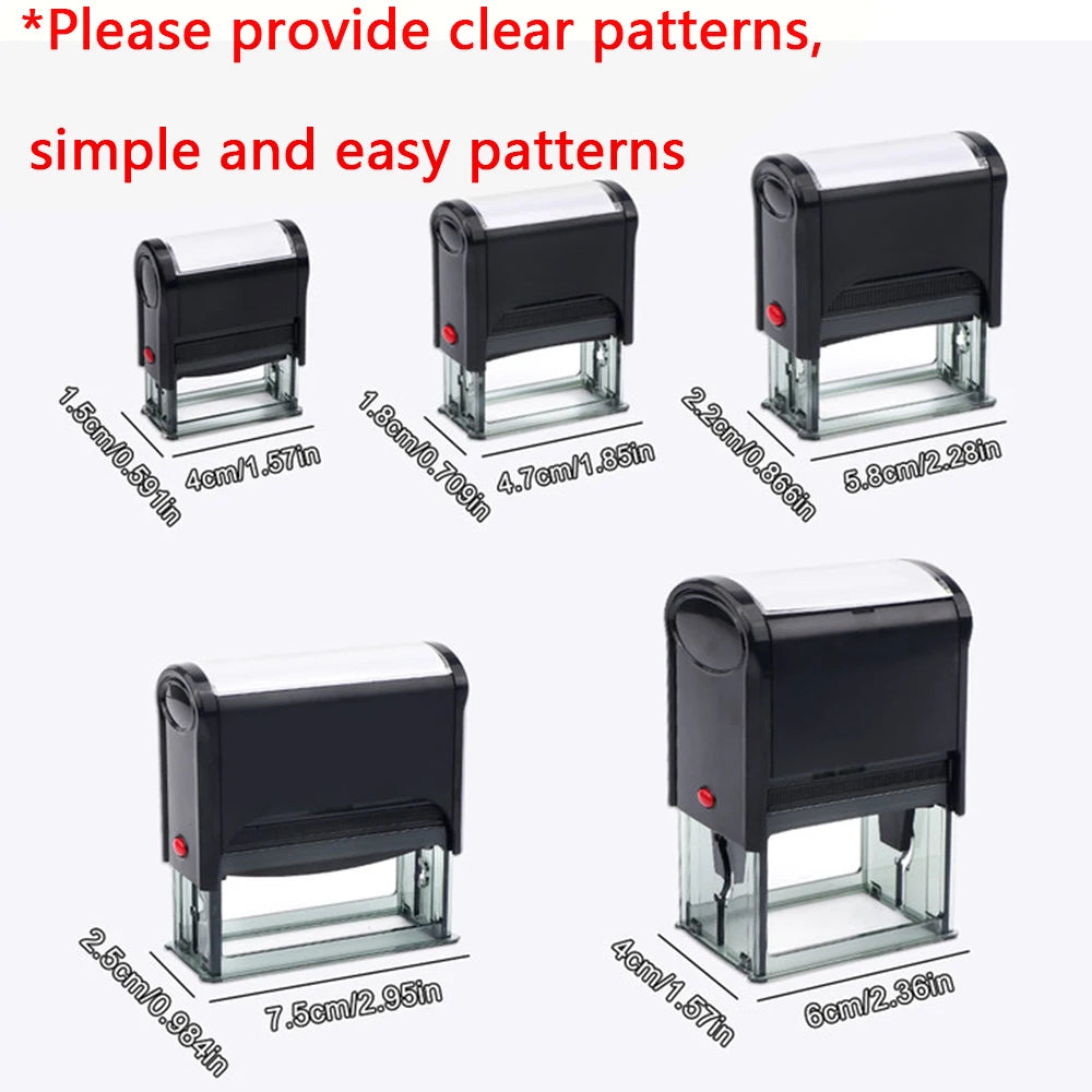 Customize LOGO Self-Inking Stamp Rubber Kit Self Ink Dial Seal Business Number Monogram Printing Stamp Multiple Ink Color Option