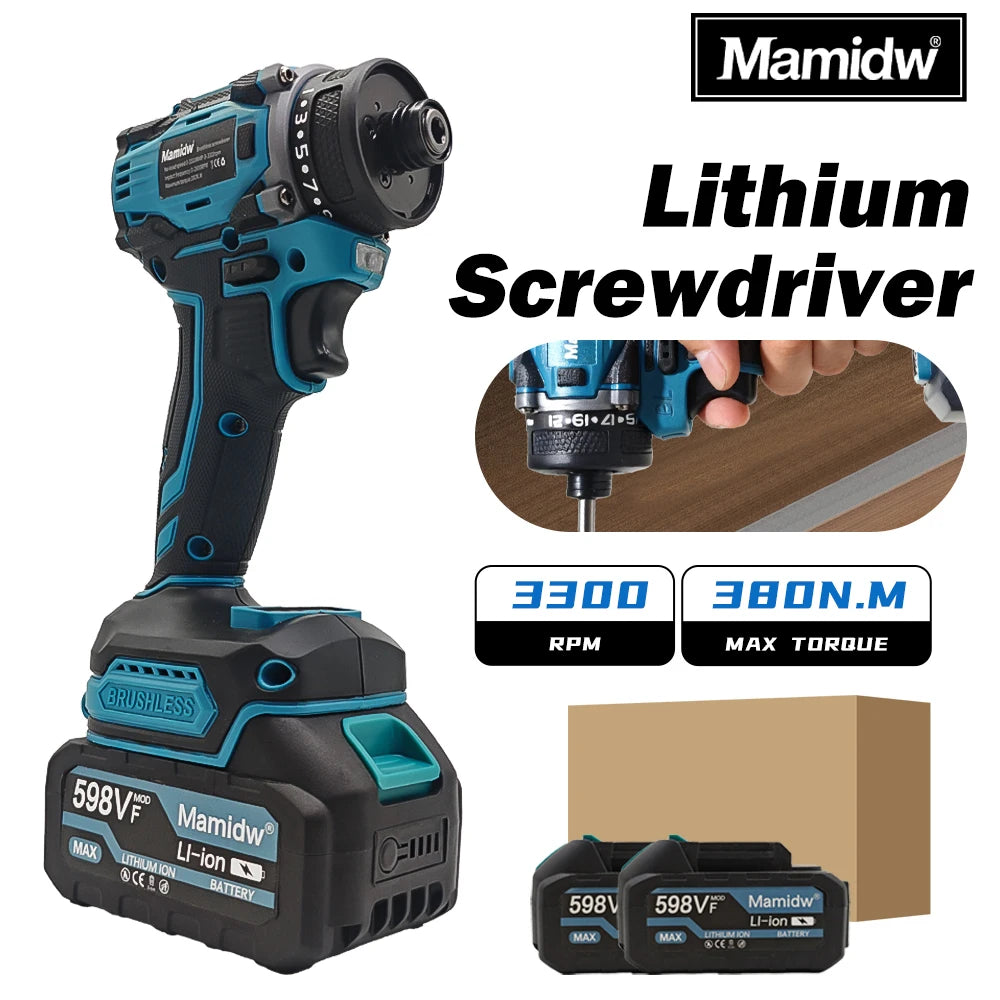 380Nm Brushless Impact Driver for Makita 18V (1 Battery Kit) | 21-Position Clutch & Variable Speed | Compact Brushless Design for Professional & DIY Use