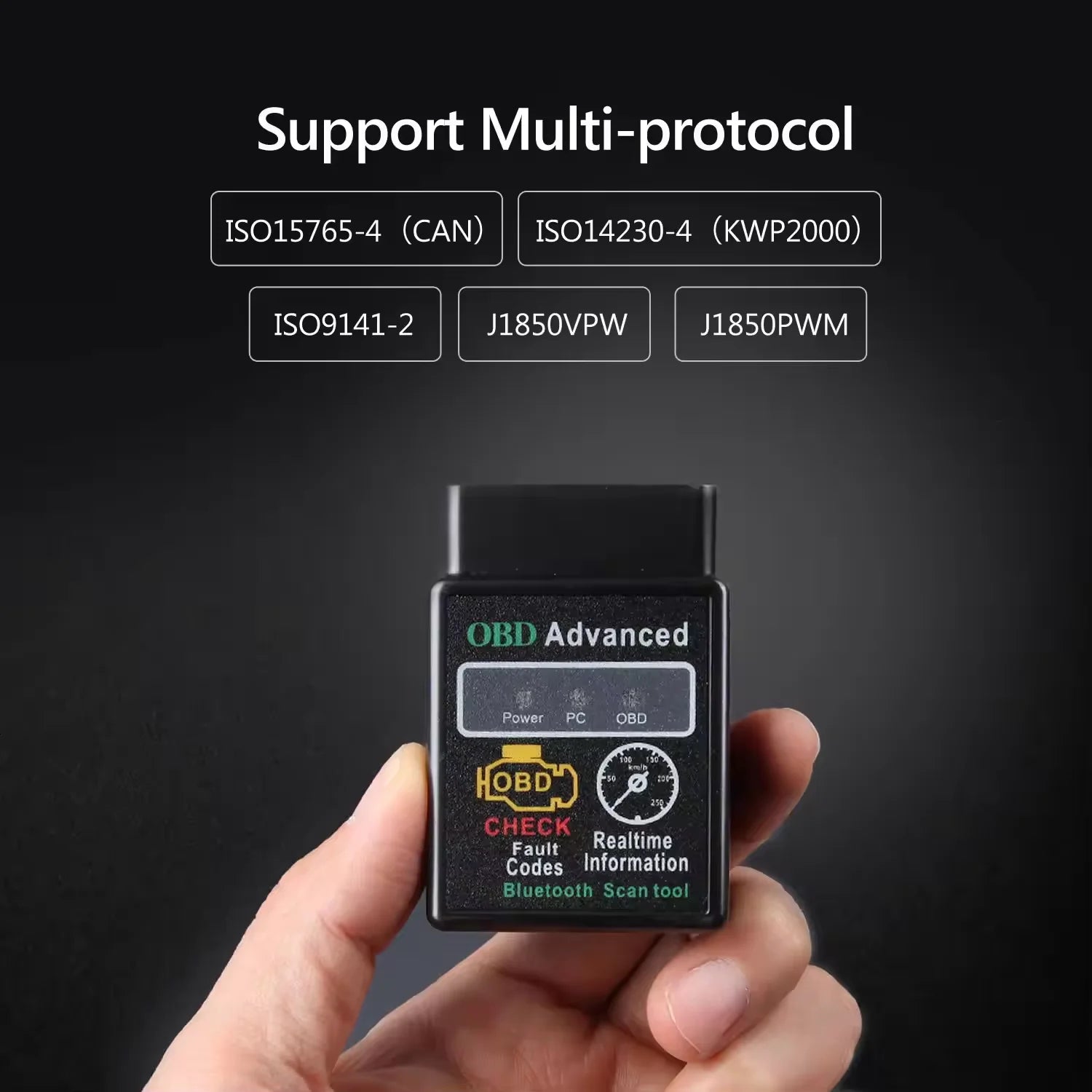 OBD2 Scanner Adapter BT, Wireless Diagnostic Code Reader OBD II Scan Tool Reset & Clear Check Car Engine Light