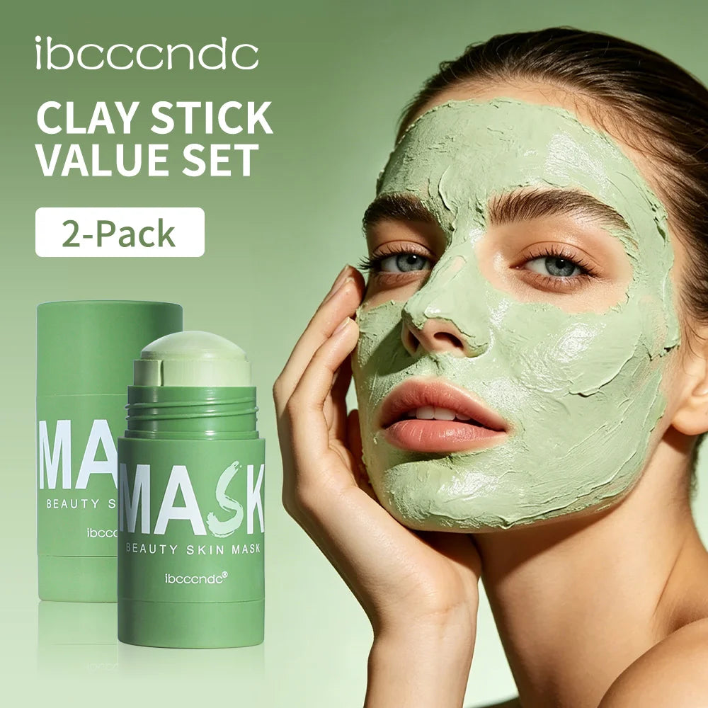 40g Face Clean Mask Green Tea Extract Cleansing Stick Deep Moisturizing Remove Blackhead Film Smear Refreshing Oil Control Mask