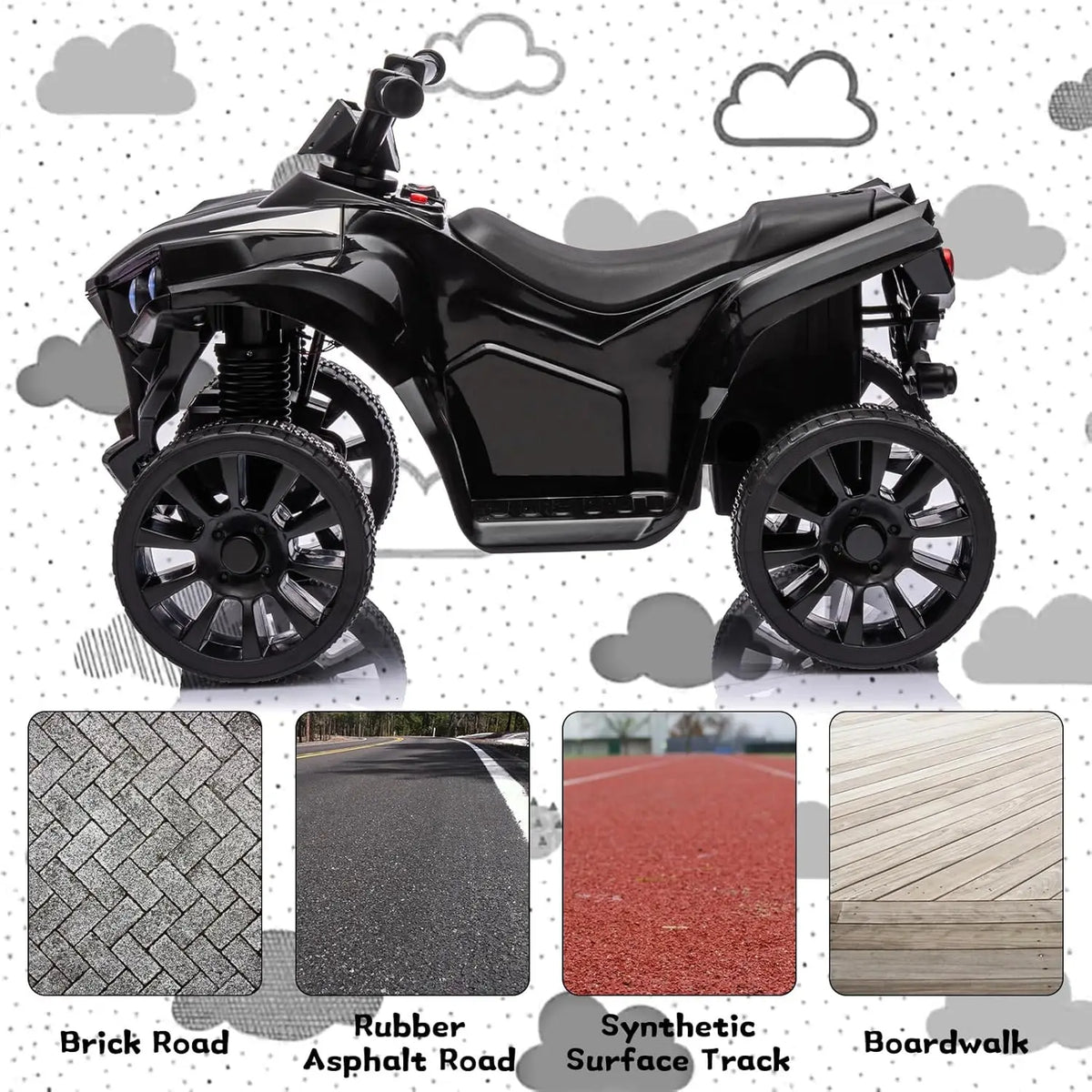 6V Ride on Toy, Kids ATV 4 Wheeler with 1.8MPH Max Speed