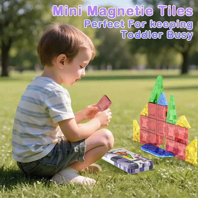 32pcs Magnetic Building Blocks 3D Diamond Magnet Tiles with Iron Case Magnetic Designer Construction Toys for Children Gift