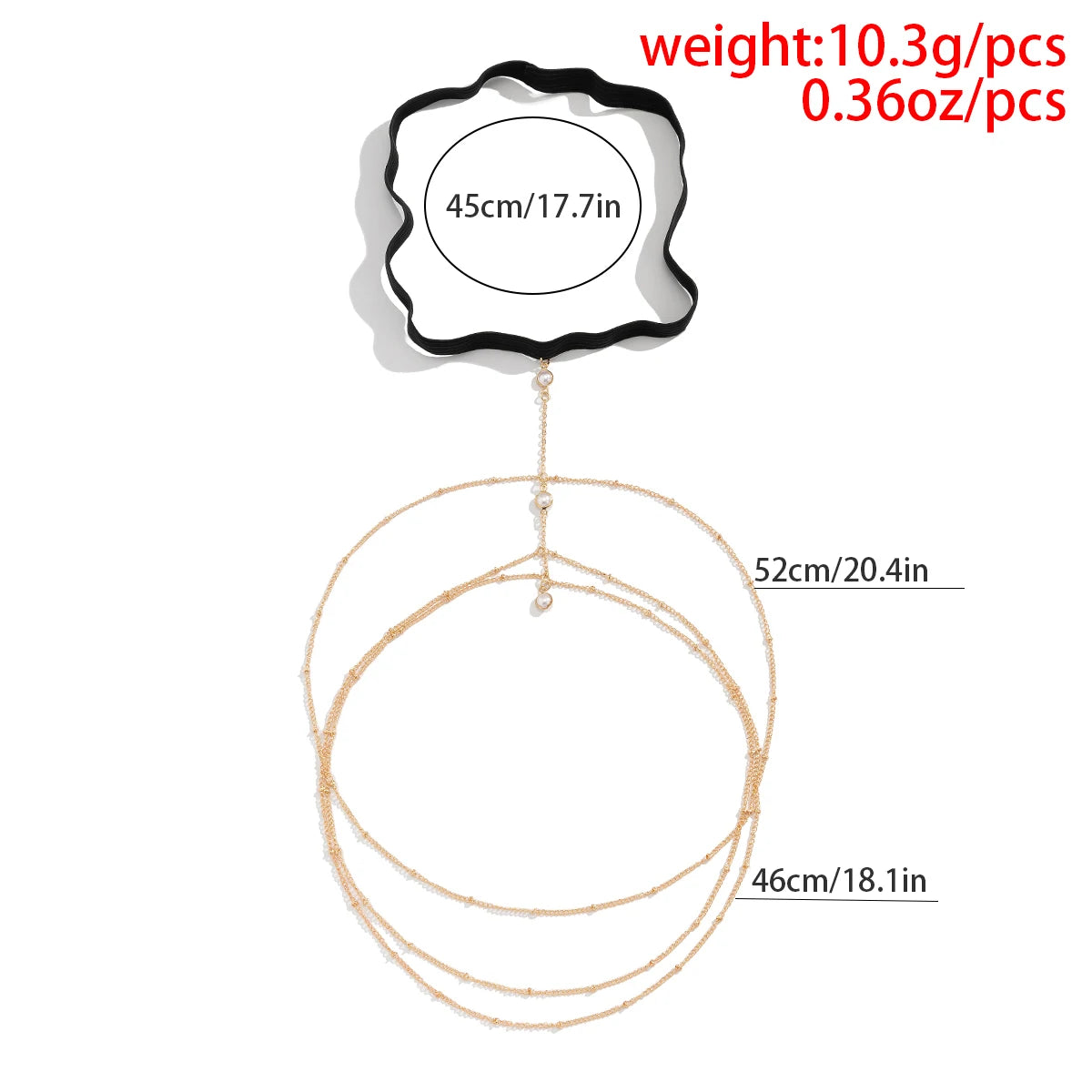 IngeSight.Z Sexy Multilayer Tassel Imitation Pearl Clip Bead