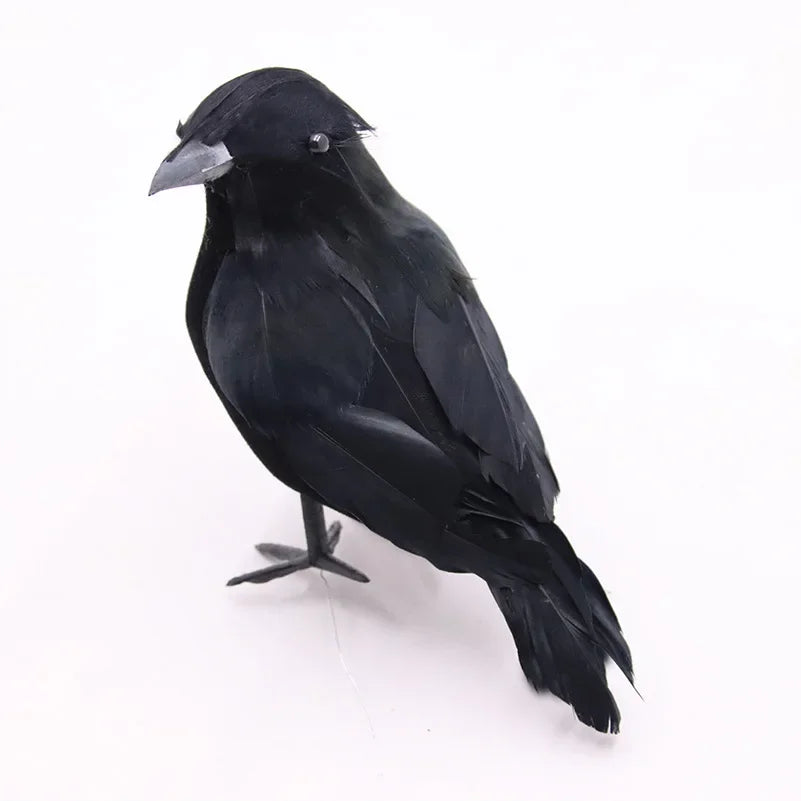 Black Crow Decoration Pest Repeller Realistic Halloween Prop