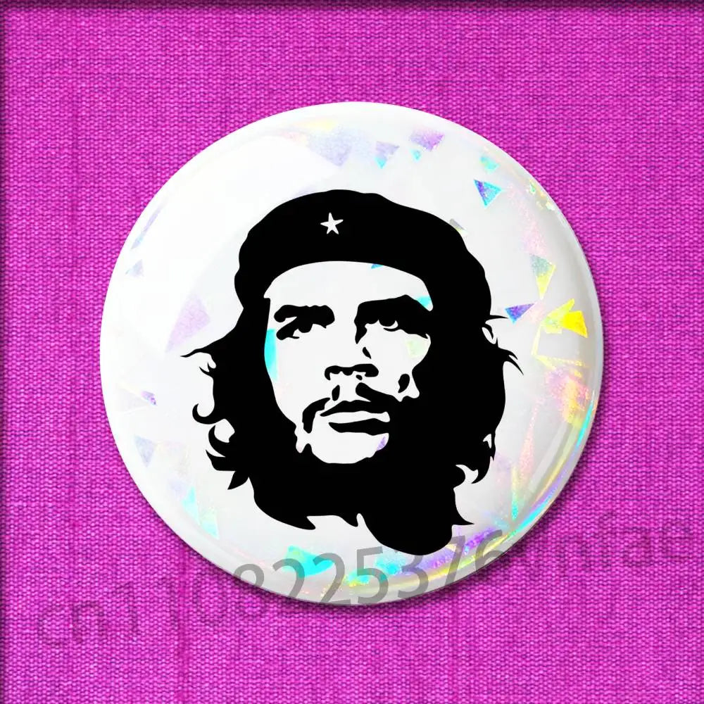Che Guevara Karl Marx Badge For 32mm 25mm 44mm 75mm 58mm Round Pin Brooch Insignia Cover Decoration