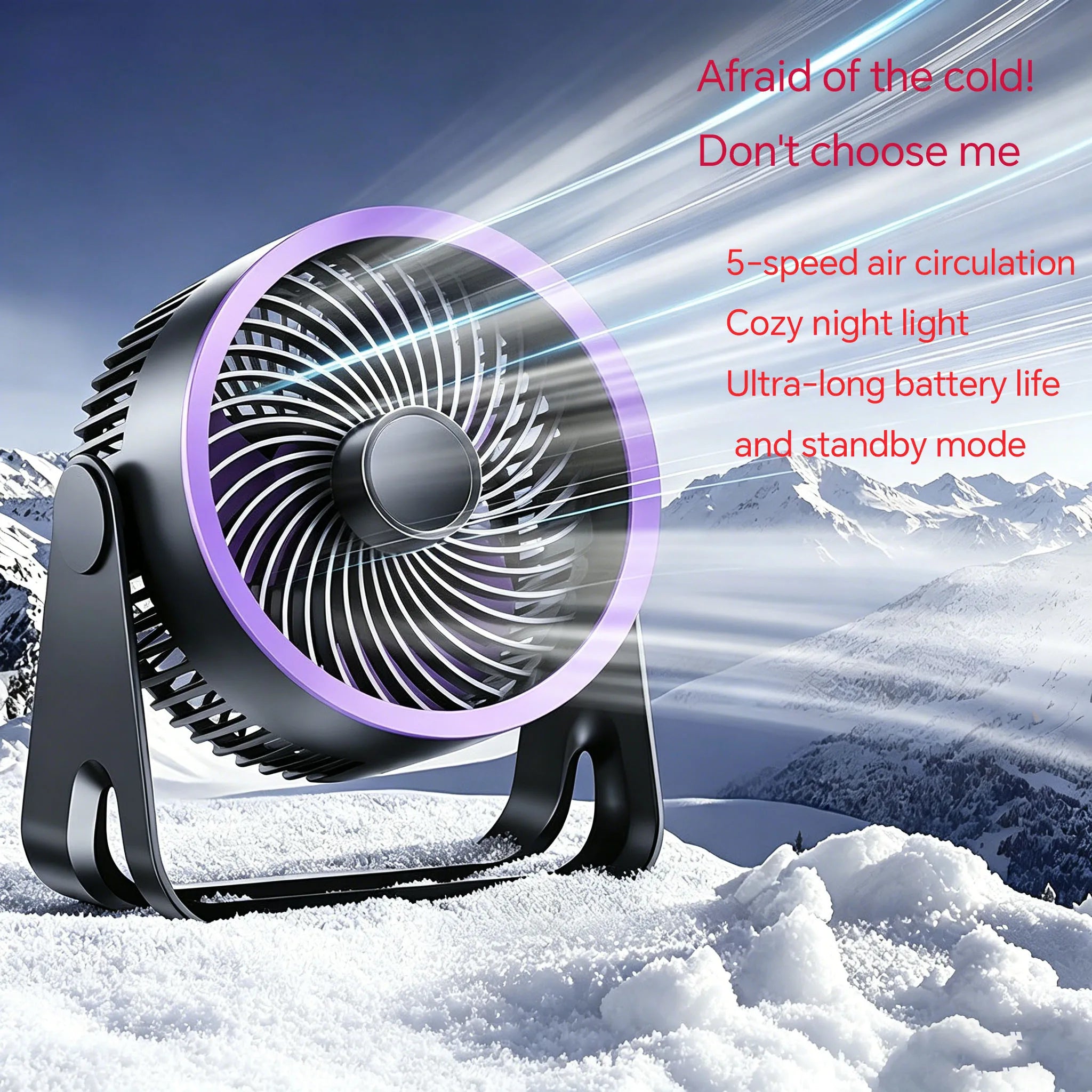 4000mAh Electric Fan Portable Cordless Air Circulator Desktop Wall Mount Ceiling Fan Air Cooler Home Silent Ventilation Fan