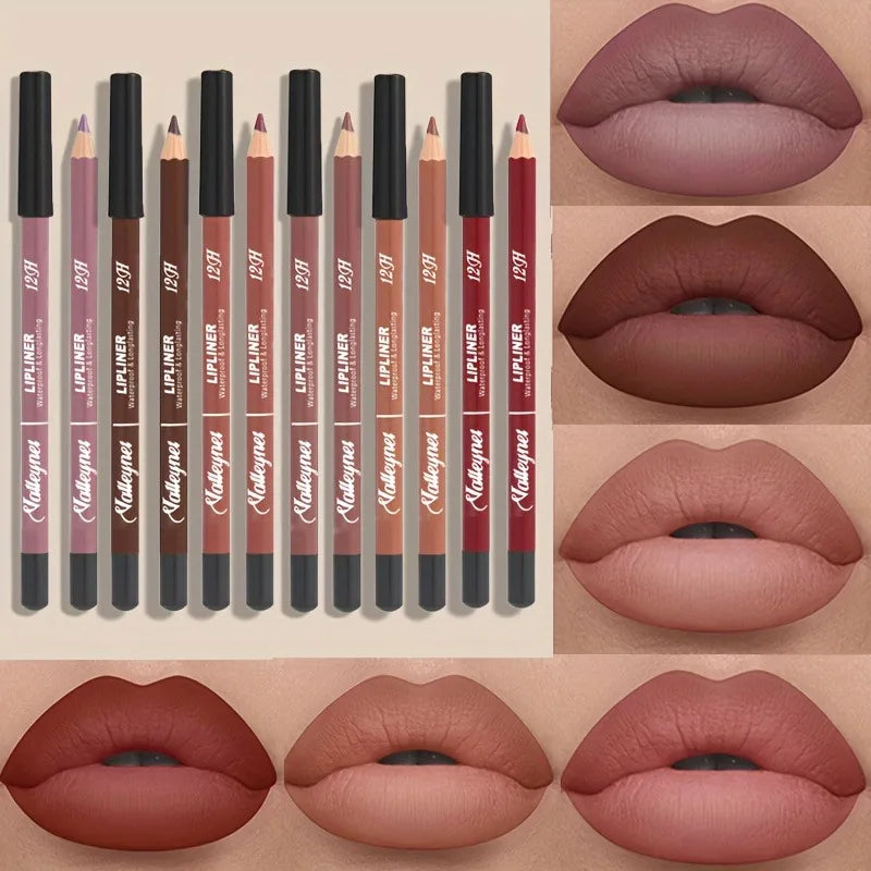 6 Color Velvet Matte Lip Liner Set - Long-Lasting Versatile Shades