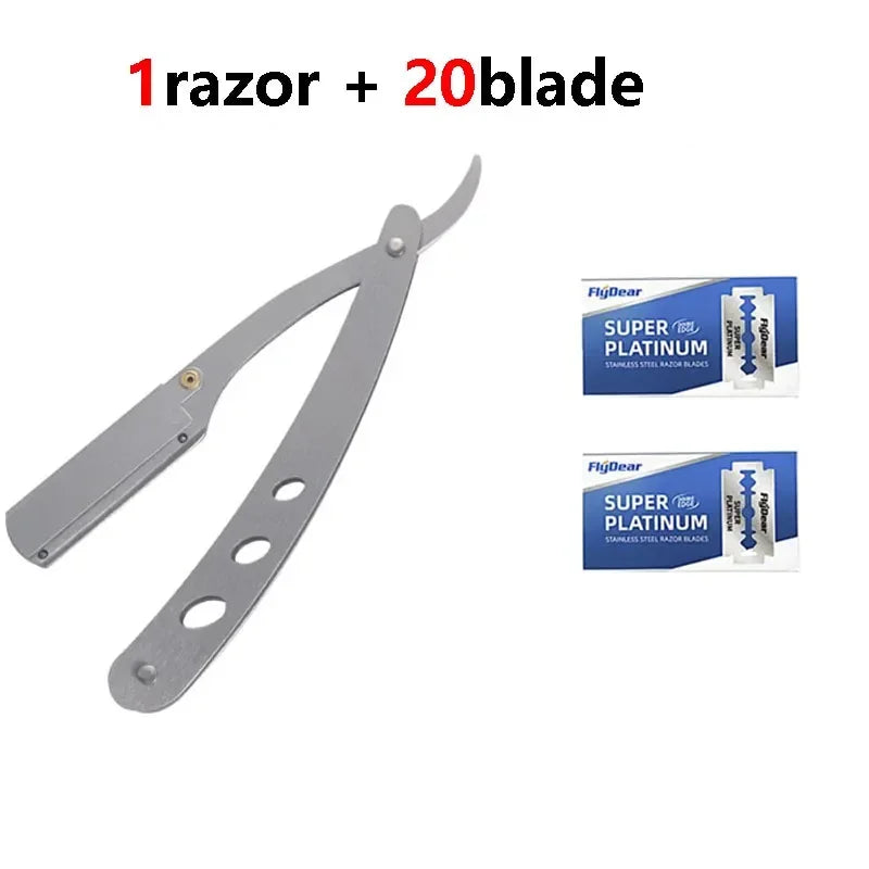Barber Razor Edge Stainless Steel Shaver Shave With Blade Men Professional Manual Shaver StraightFolding Shaving
