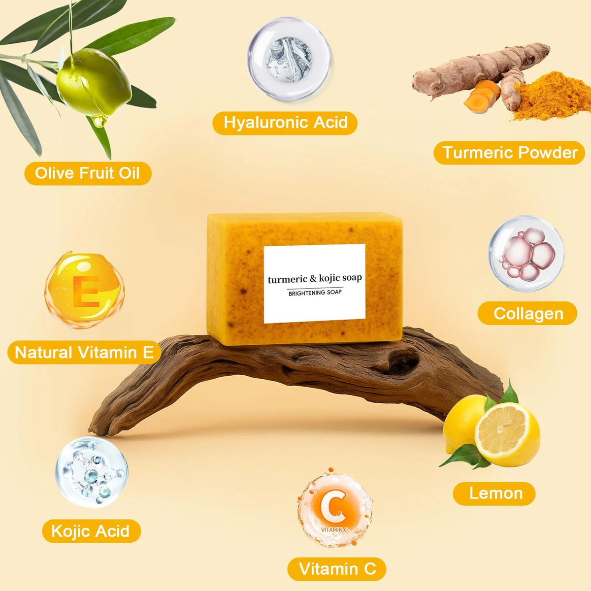 Turmeric, Soap, Lemon Soap, Curcumin Soap, Ginger,