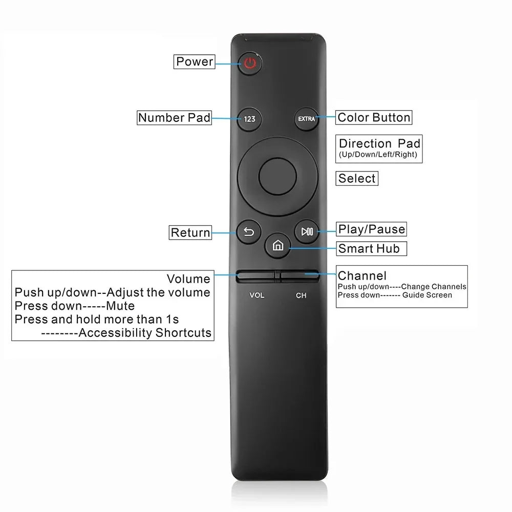 Smart Remote Control Replacement For Samsung HD 4K Smart Tv BN59-01259E TM1640 BN59-01259B BN59-01260A BN59-01265A BN59-01266A