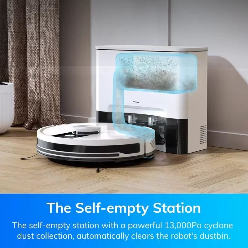 ILIFE A12 Pro Robot Vacuum and Mop Combo, Self Emptying Station for 60 Days, LiDAR Navigation, Home Mapping, No-Go Zones, 2.4G WiFi/App/Alexa/Remote Control, for Hard Floors