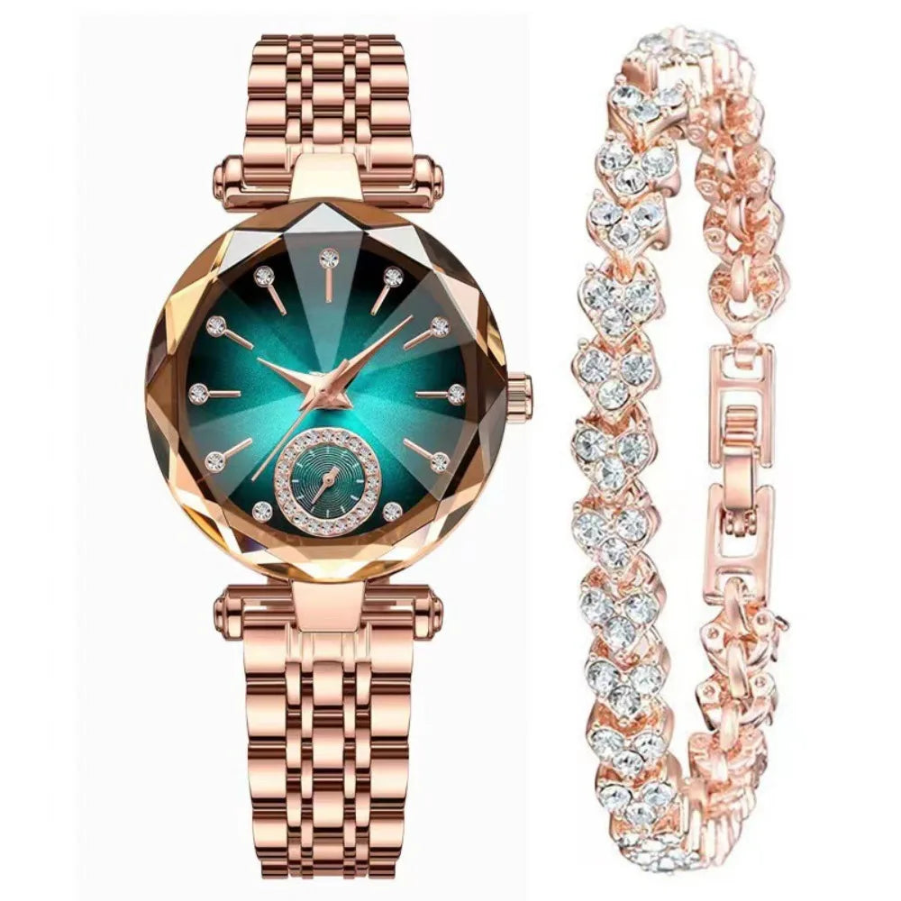 Trendy Luxury Women's Wristwatch Elegant Inlaid Diamond
