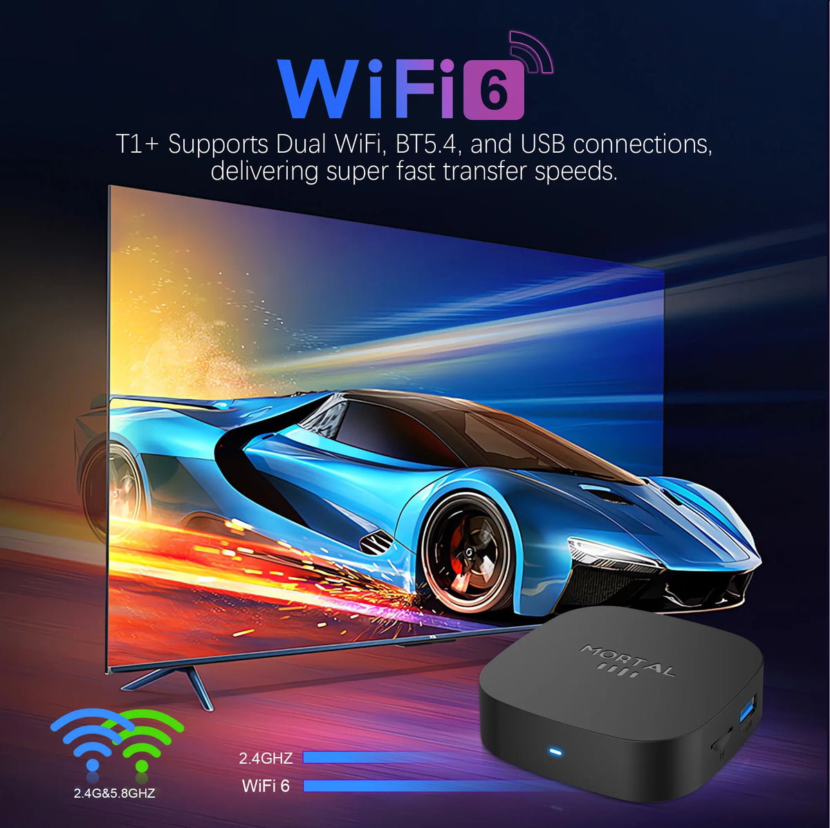 2026 New Smart TV Box T1+ RK3518 Android 16 WiFi 6 BT 5.4 Dual UI Interface 8K Ultra HD