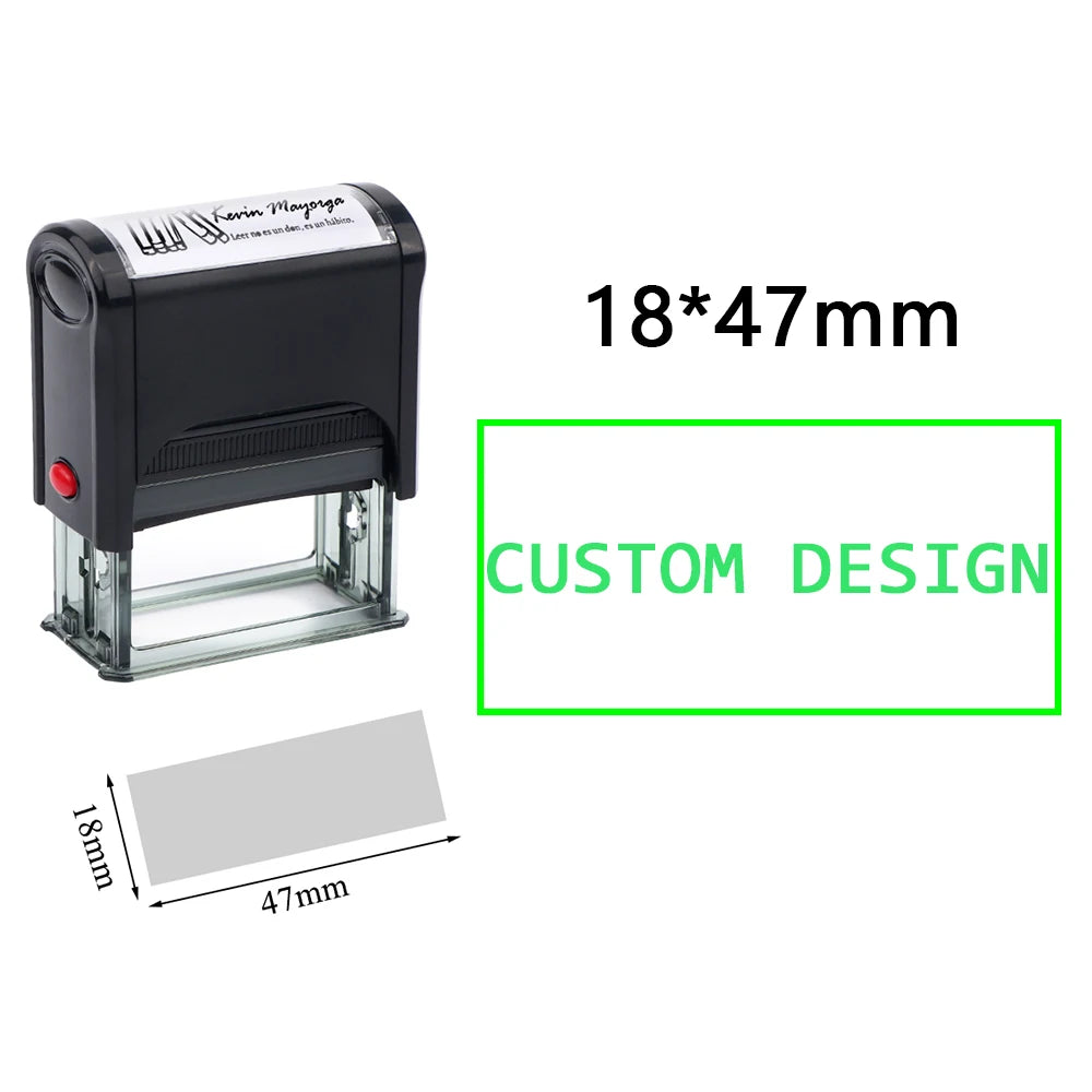Customize LOGO Self-Inking Stamp Rubber Kit Self Ink Dial Seal Business Number Monogram Printing Stamp Multiple Ink Color Option