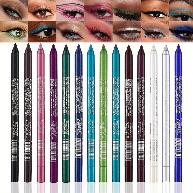 17 Colors Pearlescent Eyeliner Pencil Waterproof Long-lasting