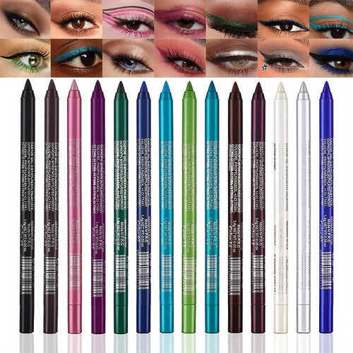 17 Colors Pearlescent Eyeliner Pencil Waterproof Long-lasting