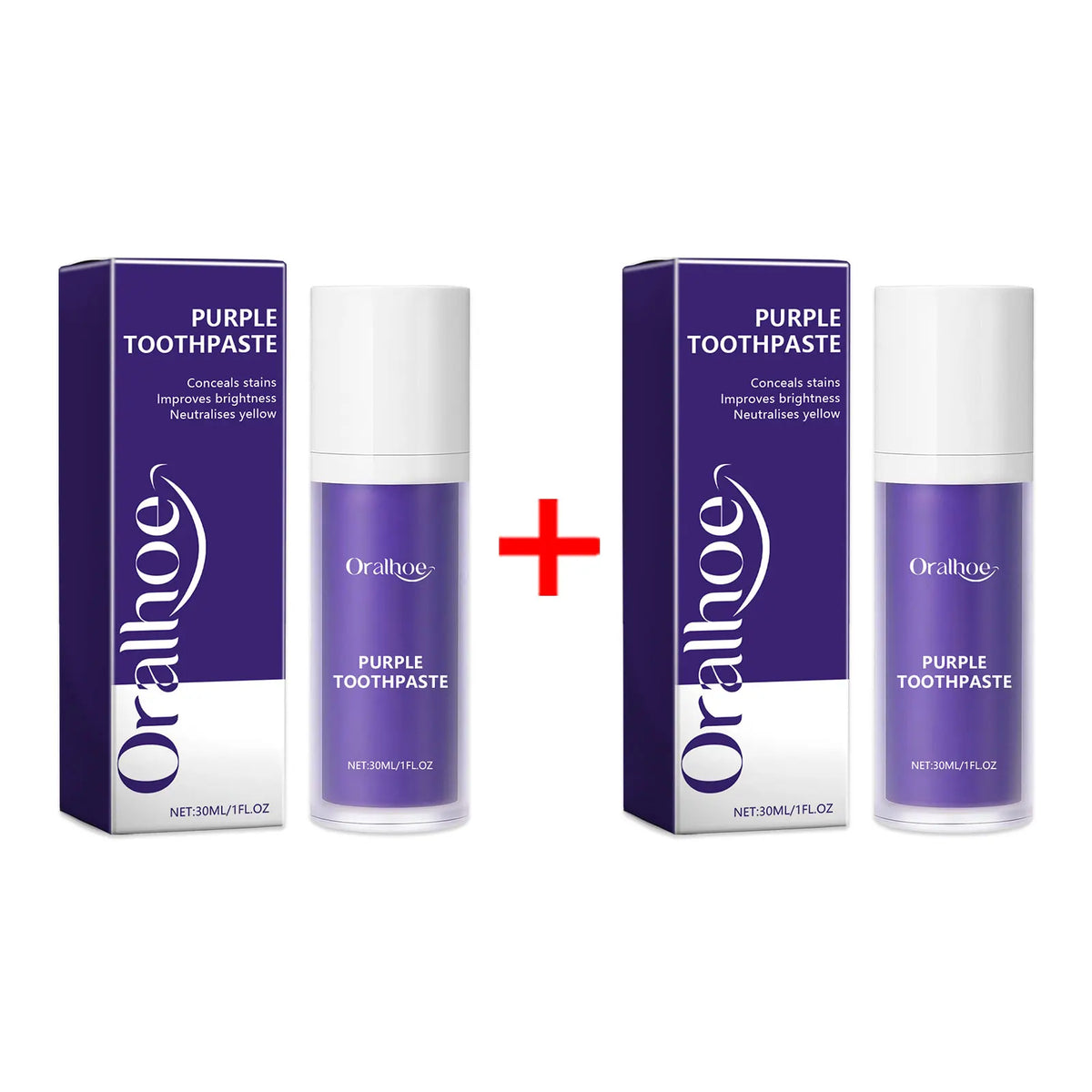 Purple Teeth Whitening Powder Toothpaste Brighten Yellow Teeth Remove
