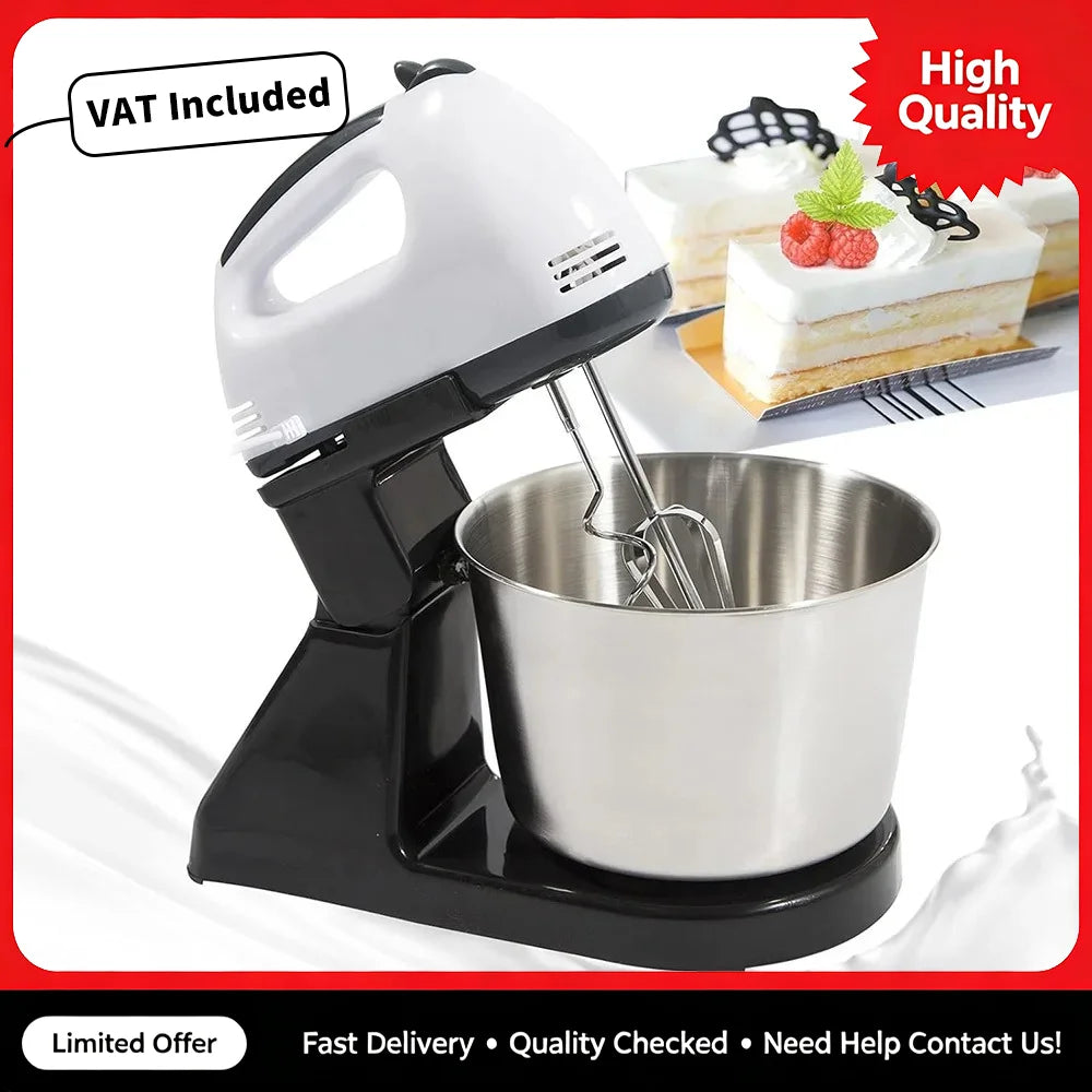 Automatic Electric Hand Mixer with Stand and Bowl