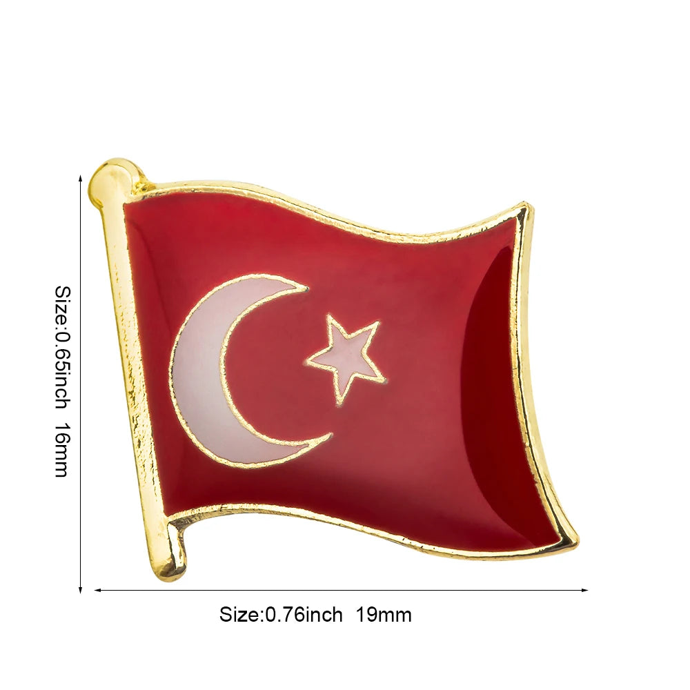 Turkey Flag Badge Pin Lapel Pin Badge for Backpack