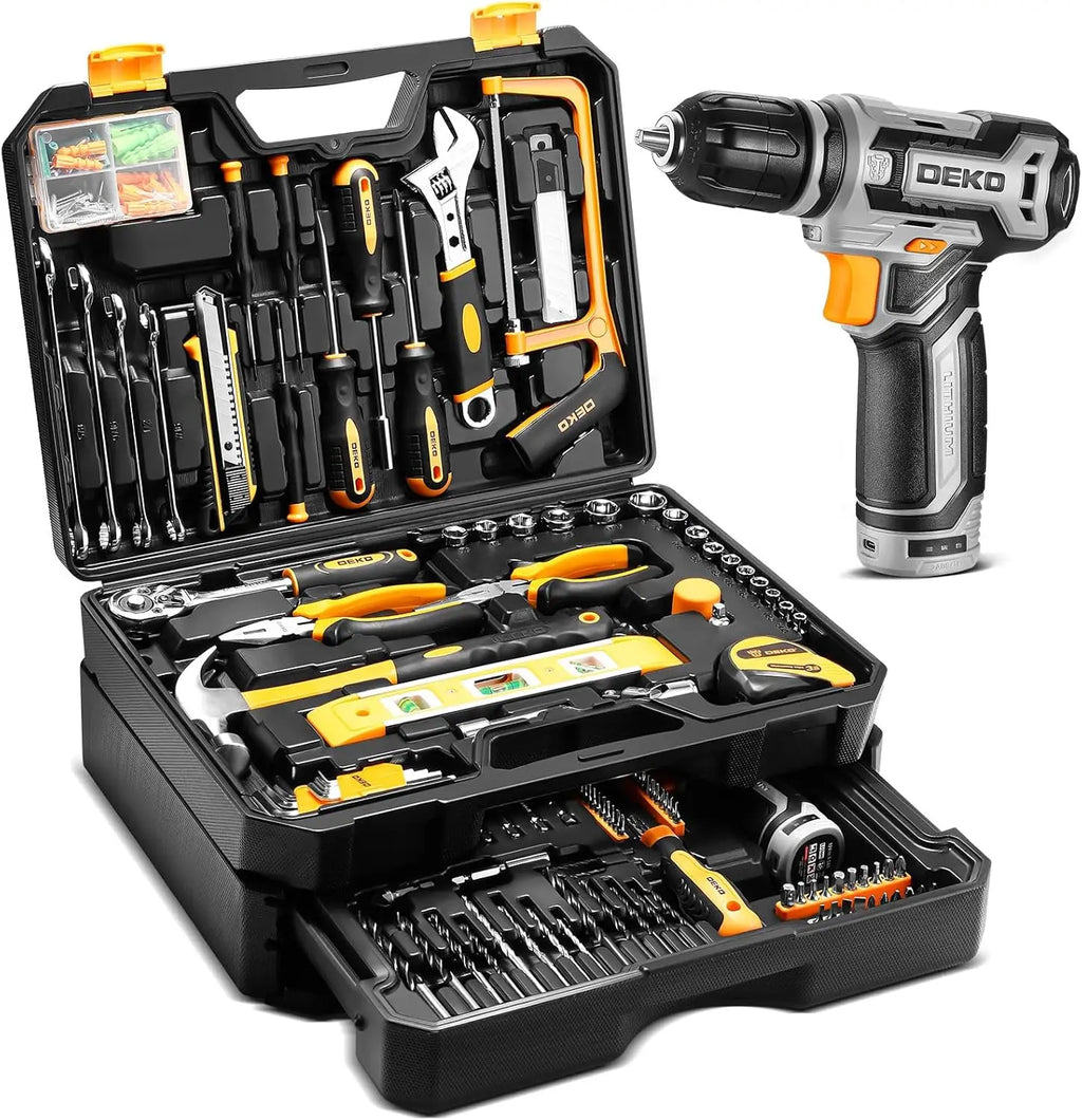 DEKO Home Mechanic Toolbox with 12V Power