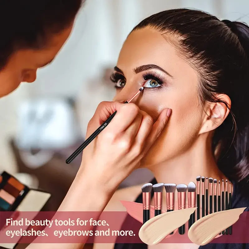 14PCS Makeup Brushes Set Professional Foundation Eye Shadow Concealers Blending Blush Brush Kabuki Soft Fluffy Women Beauty Tool