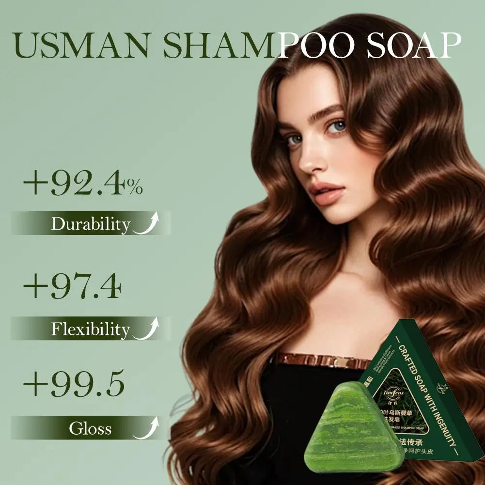 Usman Grass Shampoo Soap Cypress Leaf Polygonatum Herbal