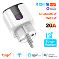 Smart Socket EU 16A/20A AC100-240V Wifi Smart Plug Power Outlet, Alexa Google Home Voice Control, For Tuya Smart Life APP