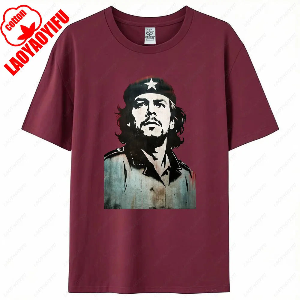 Che Guevara Shirt Rebel Cuban Shirt Guerrilla Revolution TShirt Casual Short Sleeve Men High Quality Tee Cotton Loose Tops