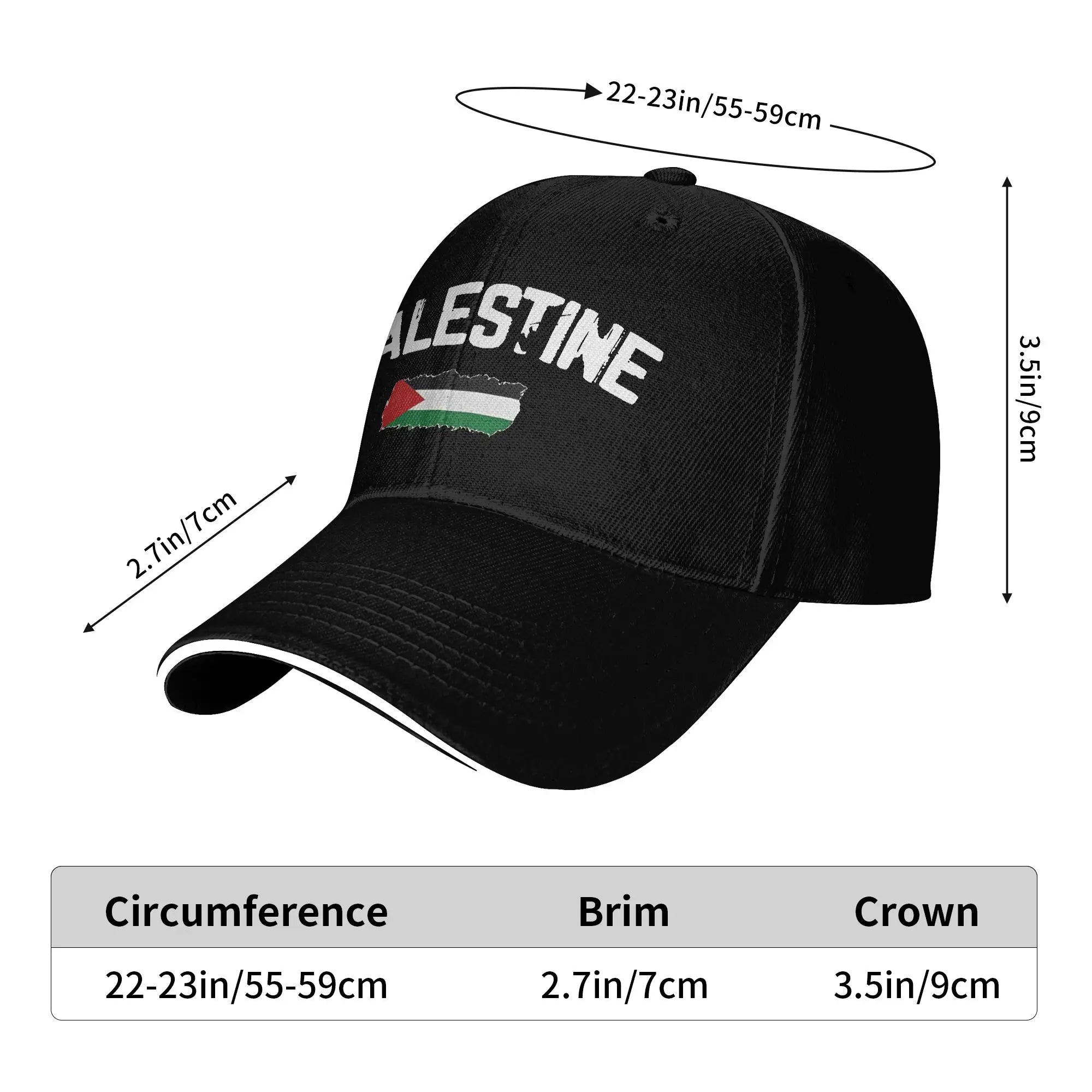 Palestine Flag Baseball Cap  Outdoor Sport Sun-Proof Hip Hop Hats Female Male Stylish Design Baseball Caps