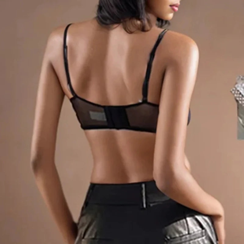CINOON French Transparent Bra Lace Sexy Temptation Underwear Women Ultra