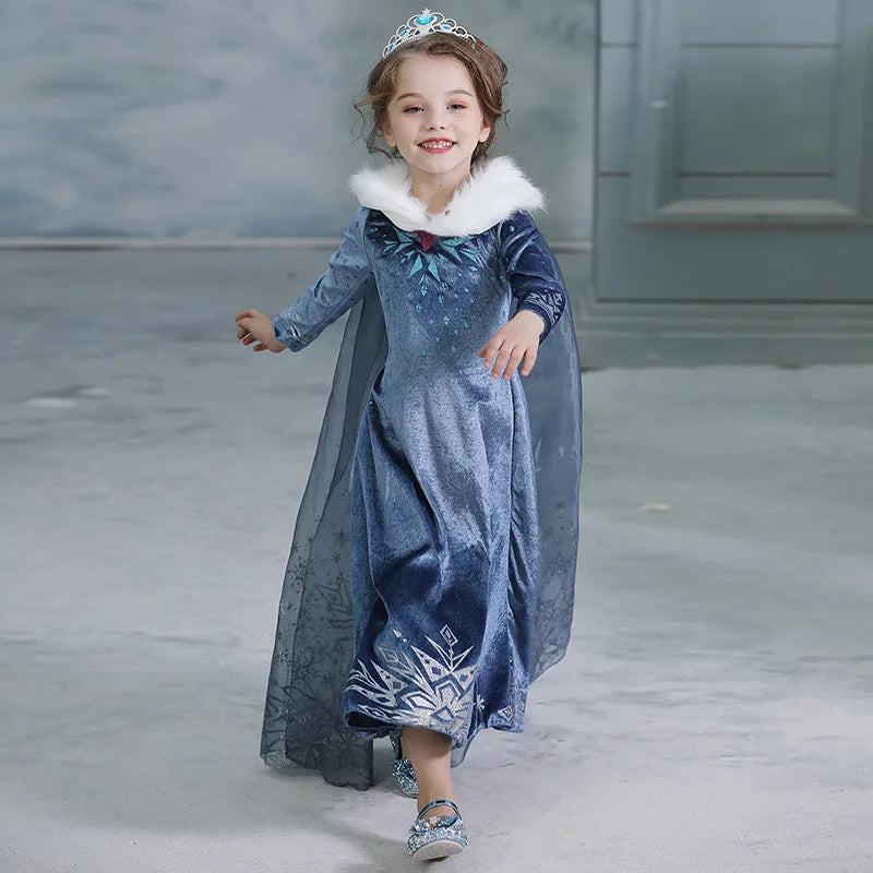 Elsa Dress for Girl Princess Birthday Party Winter Costume