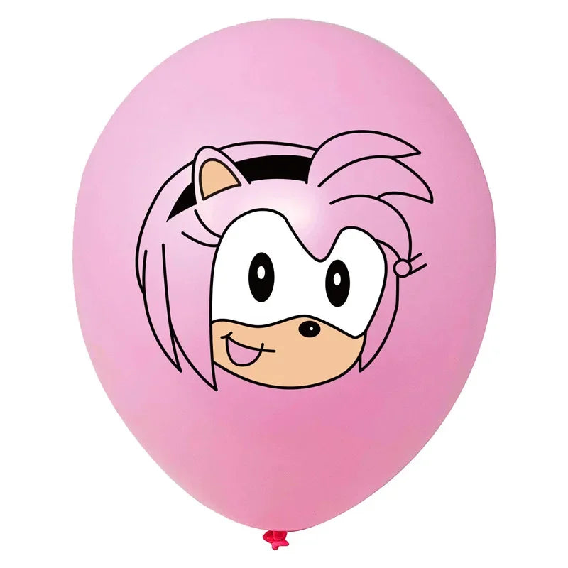 10pcs Sonic Latex Balloons Sonic Superhero Game Fans Ballon Happy Birthday Party Decoration Kids Toys Hedgehog Supplies Globos