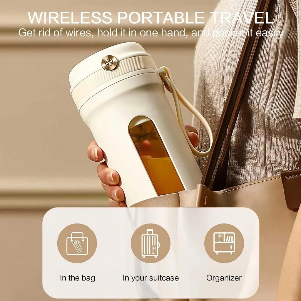 USB Rechargeable Electric Juicer Cup, Portable Mini Smoothie Blender Ice Crusher